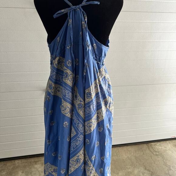 Converse One Star sundress blue floral, spaghetti straps, women's size L - Picture 6 of 11